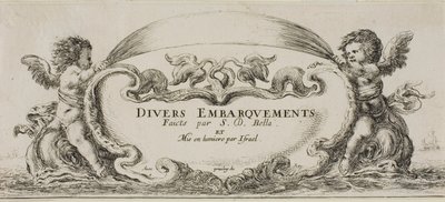 Frontispice de divers embarcadères - Stefano della Bella