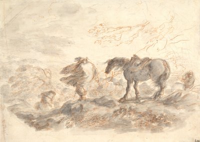 Cavaliers dans une tempête - Stefano della Bella