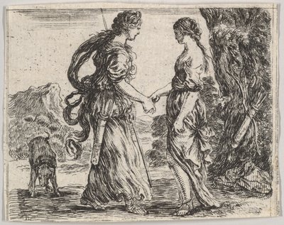 Jupiter et Calisto, de Jeu de la Mythologie, 1644 - Stefano della Bella