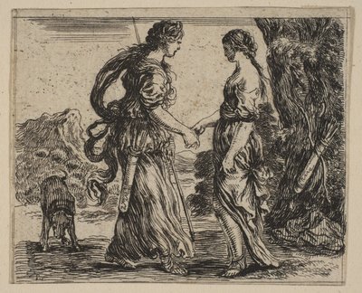 Jupiter et Callisto, de Jeu de la Mythologie, 1644 - Stefano della Bella