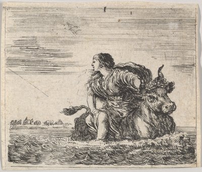 Jupiter et Europe, du Jeu de la Mythologie - Stefano della Bella