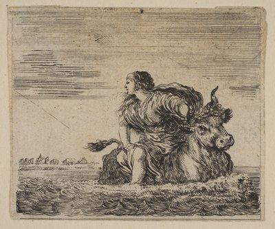 Jupiter et Europe, du Jeu de la Mythologie - Stefano della Bella