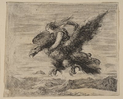 Jupiter et Ganymède, de Jeu de la Mythologie, 1644 - Stefano della Bella