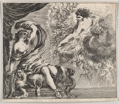 Jupiter et Sémélé, du Jeu de la Mythologie - Stefano della Bella