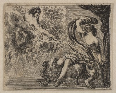 Jupiter et Sémélé, du Jeu de la Mythologie, 1644 - Stefano della Bella