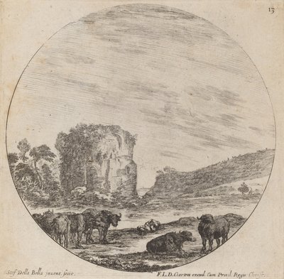 Paysage avec ruines antiques, 1646 - Stefano della Bella