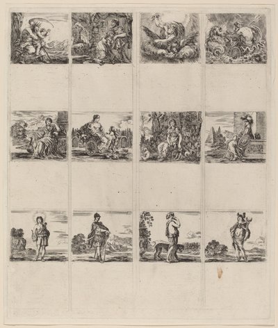 Cartes à jouer mythologiques, 1644 - Stefano della Bella