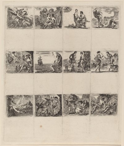 Cartes à jouer mythologiques, 1644 - Stefano della Bella