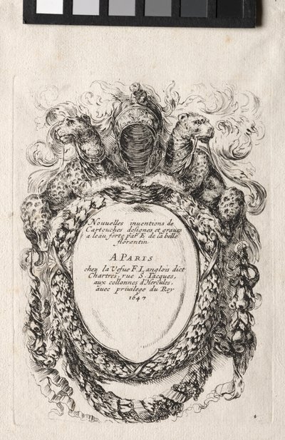 Nouveau modèle pour une cartouche, 1647 - Stefano della Bella