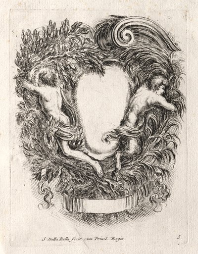 Nouveau modèle pour une cartouche, 1647 - Stefano della Bella