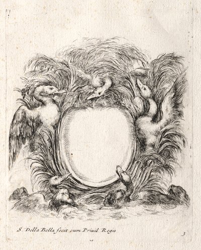 Nouveau modèle pour une cartouche, 1647 - Stefano della Bella