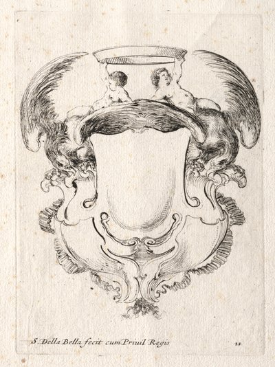 Nouveau modèle pour un cartouche, 1647 - Stefano della Bella