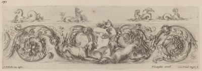 Frise ornementale avec créatures marines, probablement 1648 - Stefano della Bella