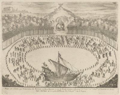 Parade avec un char ayant la forme d