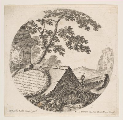 Fragments de monuments anciens, des Paysages et Ruines romains - Stefano della Bella