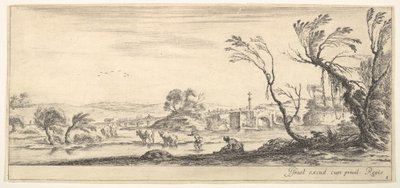 Planche 2 : une paysanne enlevant ses chaussures au centre, une autre paysanne et deux enfants, vers 1641 - Stefano della Bella