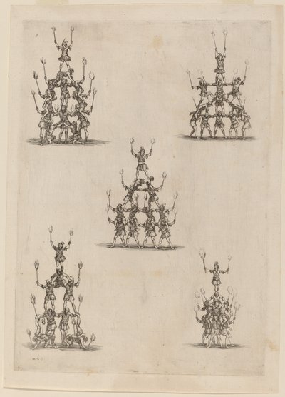 Pyramides de jongleurs - Stefano della Bella