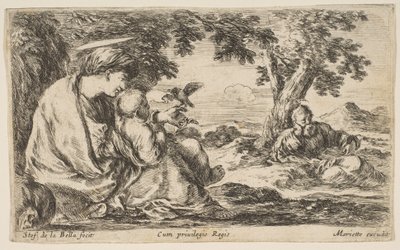 Repos pendant la fuite en Égypte, vers 1641 - Stefano della Bella