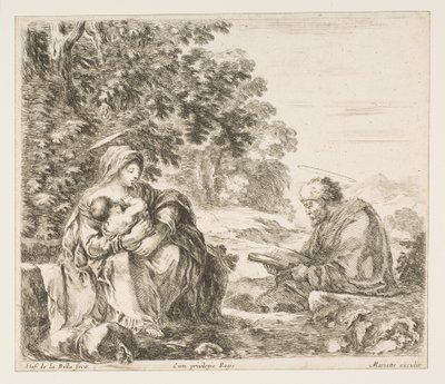 Repos pendant la fuite en Égypte - Stefano della Bella