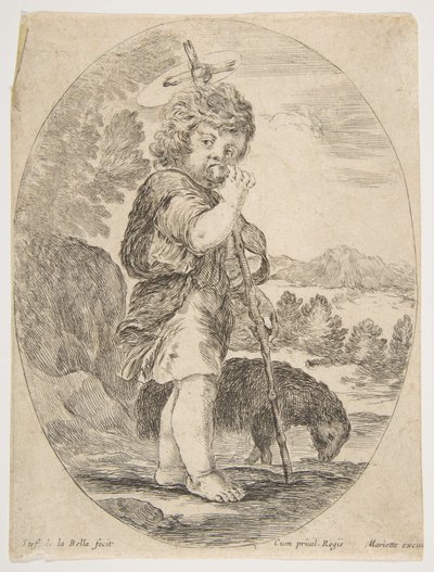 Saint Jean-Baptiste mordant un fruit, vers 1641 - Stefano della Bella
