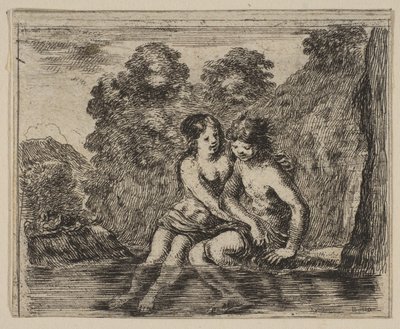 Salmacis et Hermaphrodite, du Jeu de la Mythologie, 1644 - Stefano della Bella