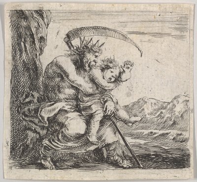 Saturne, du Jeu de la Mythologie, 1644 - Stefano della Bella