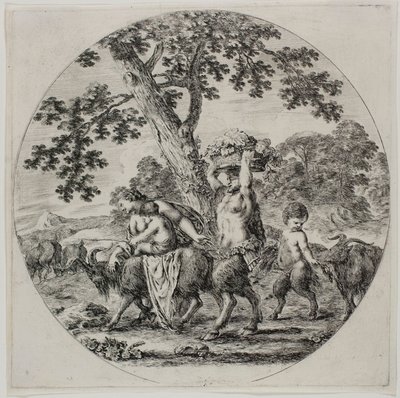 Famille de satyres en marche - Stefano della Bella