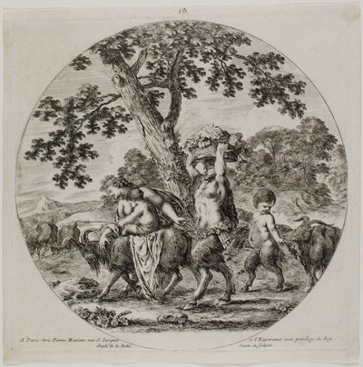 Famille de satyres marchant - Stefano della Bella