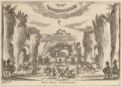 Scène Grotte de Vulcain - Stefano della Bella