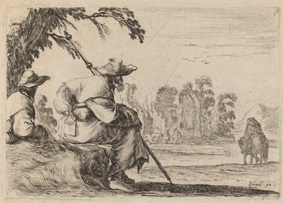 Pèlerins assis - Stefano della Bella