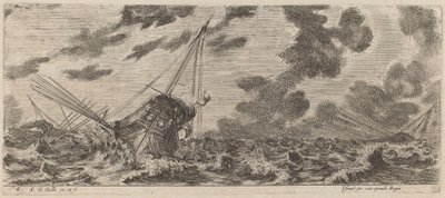 Navire en tempête - Stefano della Bella