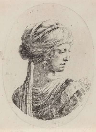 Sultane en turban voilé, vue de dos, 1649-1650 - Stefano della Bella