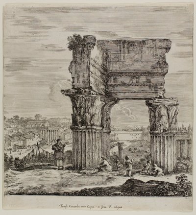 Temple de Concordia et le Forum Romain - Stefano della Bella