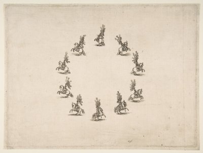 Dix cavaliers formant un cercle, 1652 - Stefano della Bella