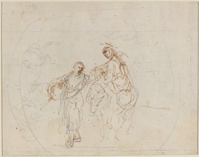 La Fuite en Égypte [verso] - Stefano della Bella