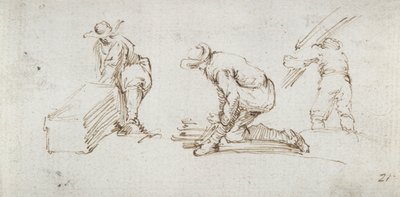Trois études de figure - Stefano della Bella