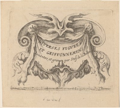 Page de titre pour "Diverses figures et griffonnements" - Stefano della Bella