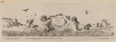 Page de titre pour Ornamenti di fregi e fogliani, probablement 1648 - Stefano della Bella