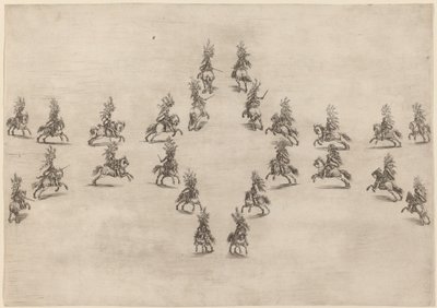 Vingt-quatre cavaliers dans un ovale - Stefano della Bella