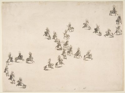 Vingt-quatre cavaliers forment un double S, 1652 - Stefano della Bella