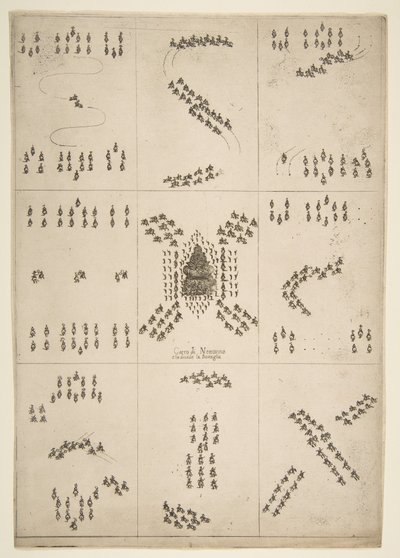 Diverses figures de ballet équestre - Stefano della Bella