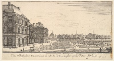Vue de Luxembourg depuis le côté jardin du Palais d
