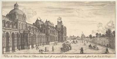 Vue du dôme du Palais des Tuileries, de Diverses vues de lieux remarquables - Stefano della Bella
