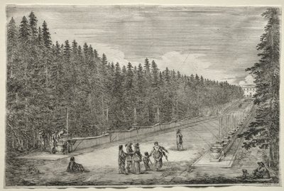 Vues de la Villa de Pratolino : La Promenade des Fontaines - Stefano della Bella