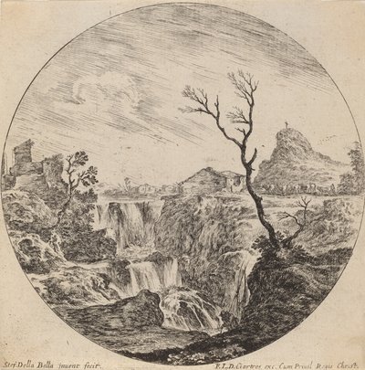 Cascade à trois niveaux, 1646 - Stefano della Bella