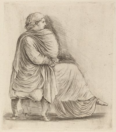 Femme assise sur un tabouret - Stefano della Bella