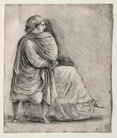 Femme assise sur un tabouret - Stefano della Bella