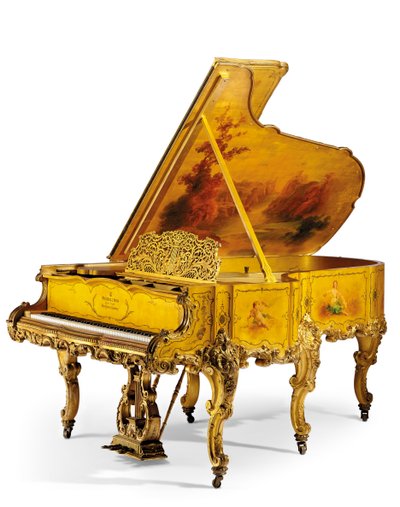 Grand piano en bois doré et Vernis Martin, vers 1898 - Steinway and Sons