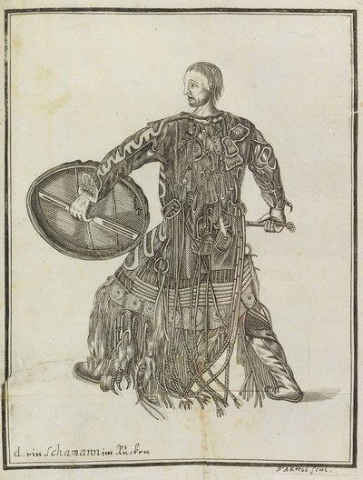 Un chaman. De la Description du pays Kamtchatka, vers 1750 - Steller