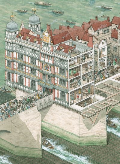 Nonsuch House sur le vieux pont de Londres - Stephen Conlin